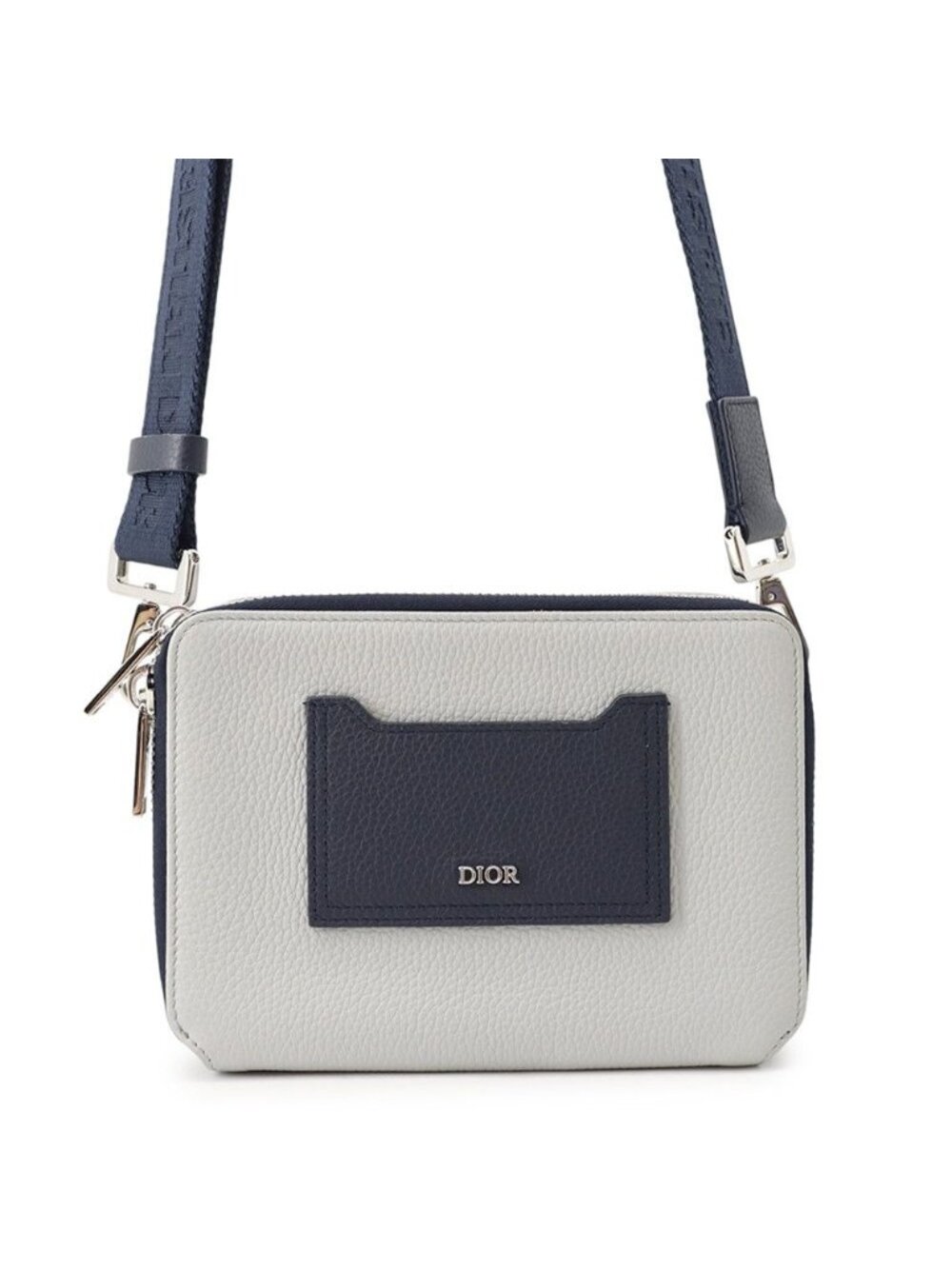 Dior Shoulder Bag Double Zip Pocket Leather